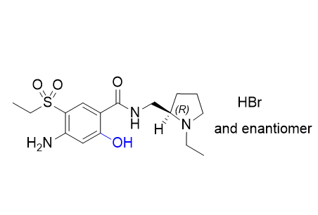 氨磺必利雜質(zhì)02,4-amino-N-[[(2RS)-1-ethylpyrrolidin-2-yl]methyl]-5-(ethylsulfonyl)-2-hydroxybenzamide hydrobromide