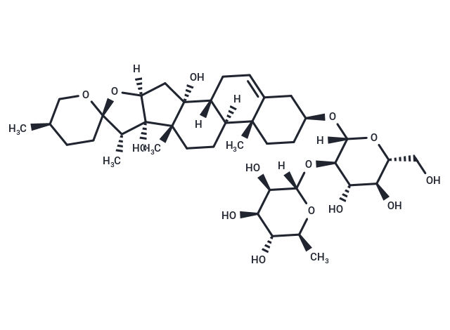 化合物T3S1250,Ophiogenin 3-O-α-L-rhamnopyranosyl-(1→2)-β-D-glucopyranoside