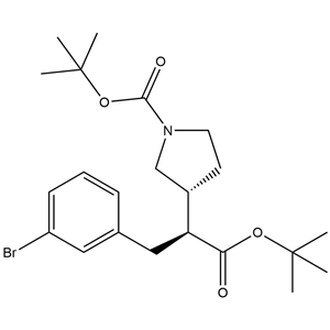 (3R)-3-[(2S)-3-(3-溴苯基)-1-叔丁氧基-1-氧代丙烷-2-基]吡咯烷-1-羧酸叔丁酯