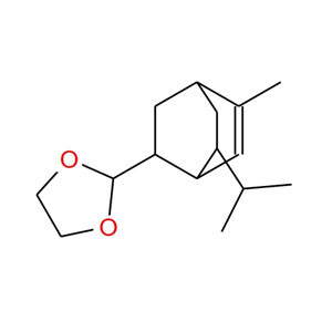 格力克力二惡茂烷,2-[7-isopropyl-5-methylbicyclo[2.2.2]oct-5-en-2-yl]-1,3-dioxolane