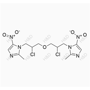 1,1'-(oxybis(2-chloropropane-3,1-diyl))bis(2-methyl-5-nitro-1H-imidazole)	吗啉硝唑杂质11