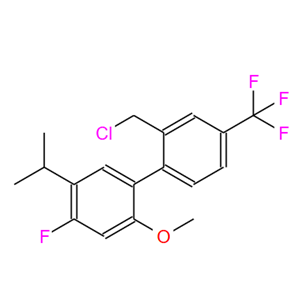 2'-(氯甲基)-4-氟-5-異丙基-2-甲氧基-4'-(三氟甲基)-1,1'-聯(lián)苯；875551-28-3