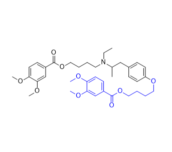 美貝維林雜質(zhì)03,4-[[(2RS)-1-[4-[4-[(3,4-dimethoxybenzoyl)oxy]- butoxy]phenyl]propan-2-yl](ethyl)amino]butyl 3,4-dimethoxybenzoate