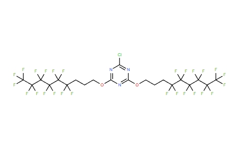 2-氯-4,6-雙[3-(全氟己基)丙氧基]-1,3,5-三嗪,2-Chloro-4,6-bis(4,4,5,5,6,6,7,7,8,8,9,9,9-tridecafluorononyloxy)-1,3,5-triazine