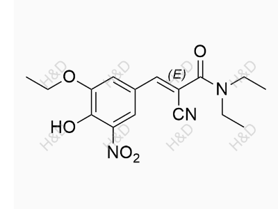 恩他卡朋EP雜質(zhì)D,(E)-2-cyano-3-(3-ethoxy-4-hydroxy-5-nitrophenyl)-N,N-diethylacrylamide