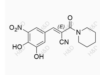 恩他卡朋EP雜質(zhì)H,(E)-3-(3,4-dihydroxy-5-nitrophenyl)-2-(piperidine-1-carbonyl)acrylonitrile