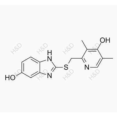 埃索美拉唑雜質(zhì)24,2-(((4-hydroxy-3,5-dimethylpyridin-2-yl)methyl)thio)-1H-benzo[d]imidazol-5-ol