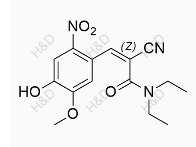 恩他卡朋EP雜質(zhì)13,(Z)-2-cyano-N,N-diethyl-3-(4-hydroxy-5-methoxy-2-nitrophenyl)acrylamide