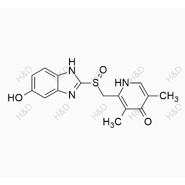 埃索美拉唑雜質(zhì)28,2-(((5-hydroxy-1H-benzo[d]imidazol-2-yl)sulfinyl)methyl)-3,5-dimethylpyridin-4(1H)-one