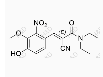 恩他卡朋EP雜質(zhì)16,(E)-2-cyano-N,N-diethyl-3-(4-hydroxy-3-methoxy-2-nitrophenyl)acrylamide