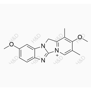 埃索美拉唑雜質(zhì)37,2,9-dimethoxy-1,3-dimethyl-12H-benzo[4',5']imidazo[2',1':2,3]imidazo[1,5-a]pyridin-5-ium