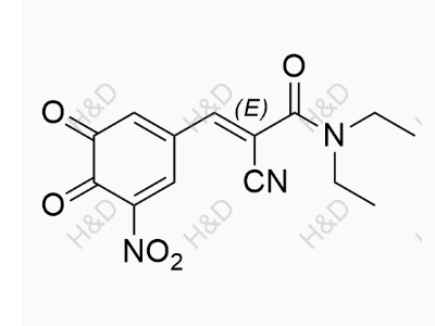 恩他卡朋EP雜質(zhì)22,(E)-2-cyano-N,N-diethyl-3-(5-nitro-3,4-dioxocyclohexa-1,5-dien-1-yl)acrylamide