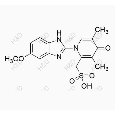 埃索美拉唑雜質(zhì)41,(1-(5-methoxy-1H-benzo[d]imidazol-2-yl)-3,5-dimethyl-4-oxo-1,4-dihydropyridin-2-yl)methanesulfonic acid