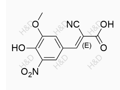 恩他卡朋EP雜質(zhì)25,(E)-2-cyano-3-(4-hydroxy-3-methoxy-5-nitrophenyl)acrylic acid