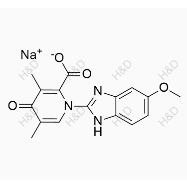 埃索美拉唑雜質(zhì)46(鈉鹽),sodium 1-(5-methoxy-1H-benzo[d]imidazol-2-yl)-3,5-dimethyl-4-oxo-1,4-dihydropyridine-2-carboxylate