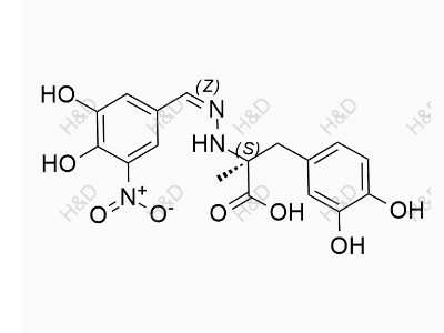 恩他卡朋EP雜質(zhì)29,(S,Z)-2-(2-(3,4-dihydroxy-5-nitrobenzylidene)hydrazinyl)-3-(3,4-dihydroxyphenyl)-2-methylpropanoic acid