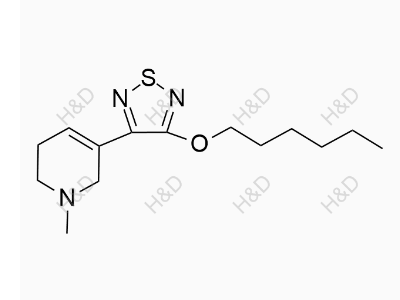 占諾美林,3-(hexyloxy)-4-(1-methyl-1,2,5,6-tetrahydropyridin-3-yl)-1,2,5-thiadiazole