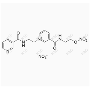 1-(2-(nicotinamido)ethyl)-3-((2-(nitrooxy)ethyl)carbamoyl)pyridin-1-ium nitrate	尼可地爾二聚體(硝酸鹽）