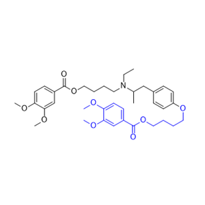 美貝維林雜質(zhì)03,4-[[(2RS)-1-[4-[4-[(3,4-dimethoxybenzoyl)oxy]- butoxy]phenyl]propan-2-yl](ethyl)amino]butyl 3,4-dimethoxybenzoate