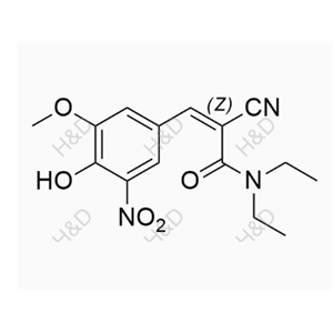 恩他卡朋EP雜質(zhì)19,(Z)-2-cyano-N,N-diethyl-3-(4-hydroxy-3-methoxy-5-nitrophenyl)acrylamide