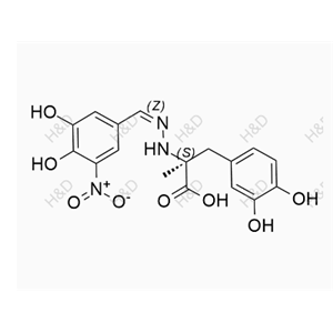 恩他卡朋EP雜質(zhì)29,(S,Z)-2-(2-(3,4-dihydroxy-5-nitrobenzylidene)hydrazinyl)-3-(3,4-dihydroxyphenyl)-2-methylpropanoic acid