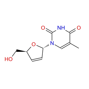 1-(2,3-二脫氧-a-D-甘油基-戊-2-烯呋喃基)胸腺嘧啶,1-(2,3-Dideoxy-a-D-glycero-pent-2-enofuranosyl)thymine