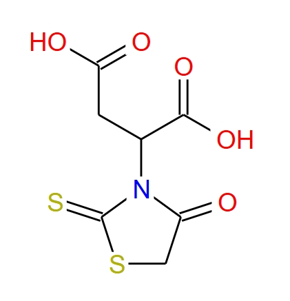 2-(4-氧代-2-硫代噻唑烷-3-基)琥珀酸,2-(4-Oxo-2-thioxothiazolidin-3-yl)succinic acid