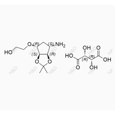 替格瑞洛雜質(zhì)45,2-(((3aS,4R,6S,6aR)-6-amino-2,2-dimethyltetrahydro-3aH-cyclopenta[d][1,3]dioxol-4-yl)oxy)ethanol (2R,3R)-2,3-dihydroxysuccinate