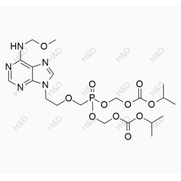 替諾福韋雜質(zhì)M,diisopropyl (((((2-(6-((methoxymethyl)amino)-9H-purin-9-yl)ethoxy)methyl)phosphoryl)bis(oxy))bis(methylene)) dicarbonate