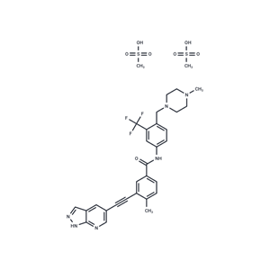 化合物 GZD824 Dimesylate,Olverembatinib dimesylate