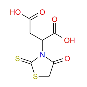 2-(4-氧代-2-硫代噻唑烷-3-基)琥珀酸