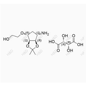 替格瑞洛雜質(zhì)45,2-(((3aS,4R,6S,6aR)-6-amino-2,2-dimethyltetrahydro-3aH-cyclopenta[d][1,3]dioxol-4-yl)oxy)ethanol (2R,3R)-2,3-dihydroxysuccinate