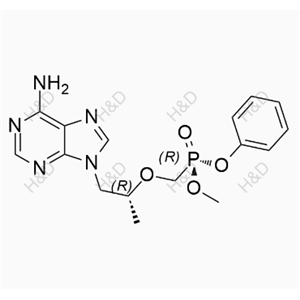 替诺福韦杂质71	(R)-methyl phenyl ((((R)-1-(6-amino-9H-purin-9-yl)propan-2-yl)oxy)methyl)phosphonate