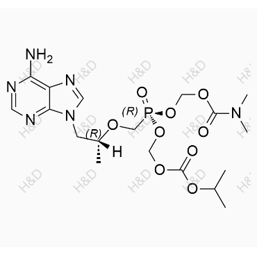 替诺福韦杂质88,(((R)-((((R)-1-(6-amino-9H-purin-9-yl)propan-2-yl)oxy)methyl)(((isopropoxycarbonyl)oxy)methoxy)phosphoryl)oxy)methyl dimethylcarbamate