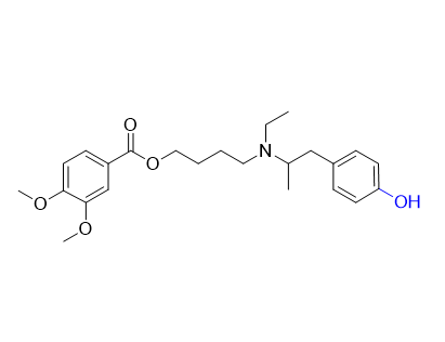 美贝维林杂质11,4-(ethyl(1-(4-hydroxyphenyl)propan-2-yl)amino)butyl 3,4-dimethoxybenzoate