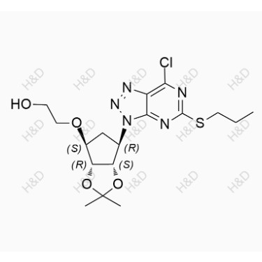 替格瑞洛雜質(zhì)86,2-(((3aR,4S,6R,6aS)-6-(7-chloro-5-(propylthio)-3H-[1,2,3]triazolo[4,5-d]pyrimidin-3-yl)-2,2-dimethyltetrahydro-3aH-cyclopenta[d][1,3]dioxol-4-yl)oxy)ethanol