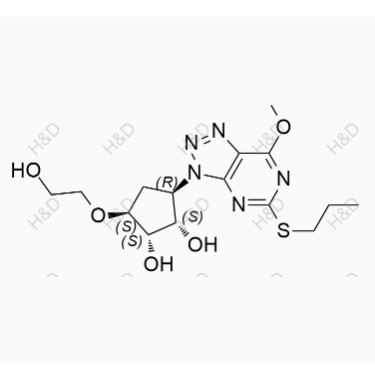 替格瑞洛雜質(zhì)104,(1S,2S,3S,5R)-3-(2-hydroxyethoxy)-5-(7-methoxy-5-(propylthio)-3H-[1,2,3]triazolo[4,5-d]pyrimidin-3-yl)cyclopentane-1,2-diol