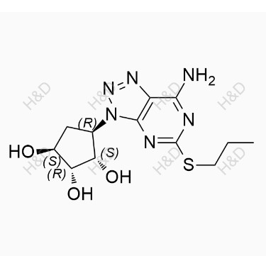 替格瑞洛雜質(zhì)106,(1S,2R,3S,4R)-4-(7-amino-5-(propylthio)-3H-[1,2,3]triazolo[4,5-d]pyrimidin-3-yl)cyclopentane-1,2,3-triol