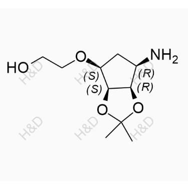 替格瑞洛杂质117,2-(((3aS,4S,6R,6aR)-6-amino-2,2-dimethyltetrahydro-3aH-cyclopenta[d][1,3]dioxol-4-yl)oxy)ethanol