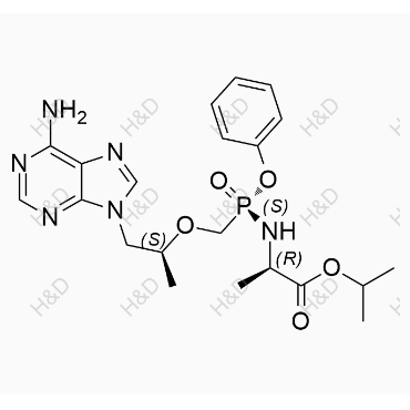 替諾福韋艾拉酚胺SSR異構(gòu)體,(R)-isopropyl 2-(((S)-((((S)-1-(6-amino-9H-purin-9-yl)propan-2-yl)oxy)methyl)(phenoxy)phosphoryl)amino)propanoate fumarate