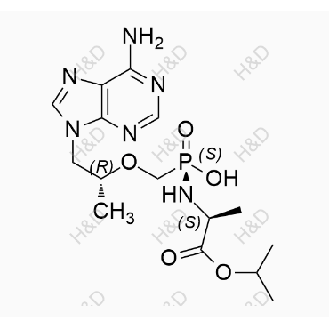 替諾福韋艾拉酚胺雜質(zhì)62,(S)-P-((((R)-1-(6-amino-9H-purin-9-yl)propan-2-yl)oxy)methyl)-N-((S)-1-isopropoxy-1-oxopropan-2-yl)phosphonamidic acid