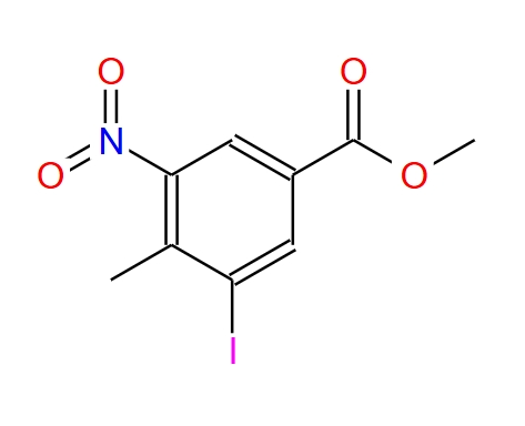 3-碘-4-甲基-5-硝基苯甲酸甲酯,3-Iodo-4-methyl-5-nitro-benzoic acid methyl ester