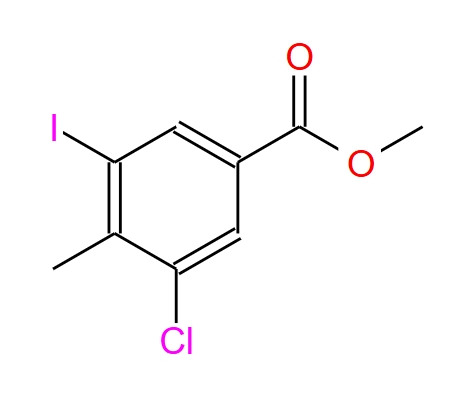 3-氯-5-碘-4-甲基苯甲酸甲酯,Benzoic acid, 3-chloro-5-iodo-4-methyl-, methyl ester