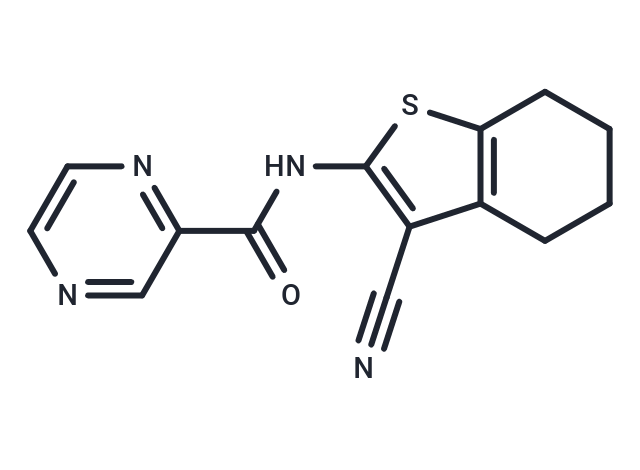 化合物 T9679,N-(3-cyano-4,5,6,7-tetrahydro-1-benzothiophen-2-yl)pyrazine-2-carboxamide