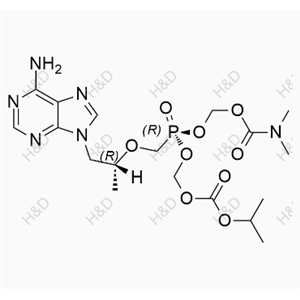 替诺福韦杂质88,(((R)-((((R)-1-(6-amino-9H-purin-9-yl)propan-2-yl)oxy)methyl)(((isopropoxycarbonyl)oxy)methoxy)phosphoryl)oxy)methyl dimethylcarbamate