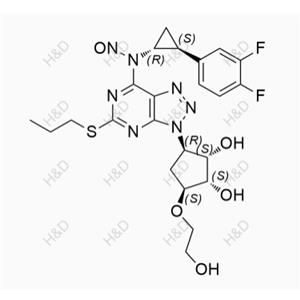 替格瑞洛雜質(zhì)93,N-((1R,2S)-2-(3,4-difluorophenyl)cyclopropyl)-N-(3-((1R,2S,3S,4S)-2,3-dihydroxy-4-(2-hydroxyethoxy)cyclopentyl)-5-(propylthio)-3H-[1,2,3]triazolo[4,5-d]pyrimidin-7-yl)nitrous amide