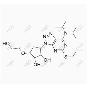 替格瑞洛雜質(zhì)107,3-(7-(diisopropylamino)-5-(propylthio)-3H-[1,2,3]triazolo[4,5-d]pyrimidin-3-yl)-5-(2-hydroxyethoxy)cyclopentane-1,2-diol