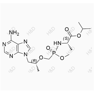 替诺福韦艾拉酚胺杂质30	(2S)-isopropyl 3-(((((R)-1-(6-amino-9H-purin-9-yl)propan-2-yl)oxy)methyl)(methoxy)phosphoryl)-2-methylpropanoate