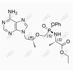 替诺福韦艾拉酚胺杂质31	(S)-ethyl 2-(((S)-((((R)-1-(6-amino-9H-purin-9-yl)propan-2-yl)oxy)methyl)(phenoxy)phosphoryl)amino)propanoate