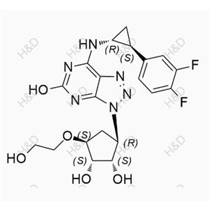 替格瑞洛雜質(zhì)119,(1S,2S,3R,5S)-3-(7-(((1R,2S)-2-(3,4-difluorophenyl)cyclopropyl)amino)-5-hydroxy-3H-[1,2,3]triazolo[4,5-d]pyrimidin-3-yl)-5-(2-hydroxyethoxy)cyclopentane-1,2-diol